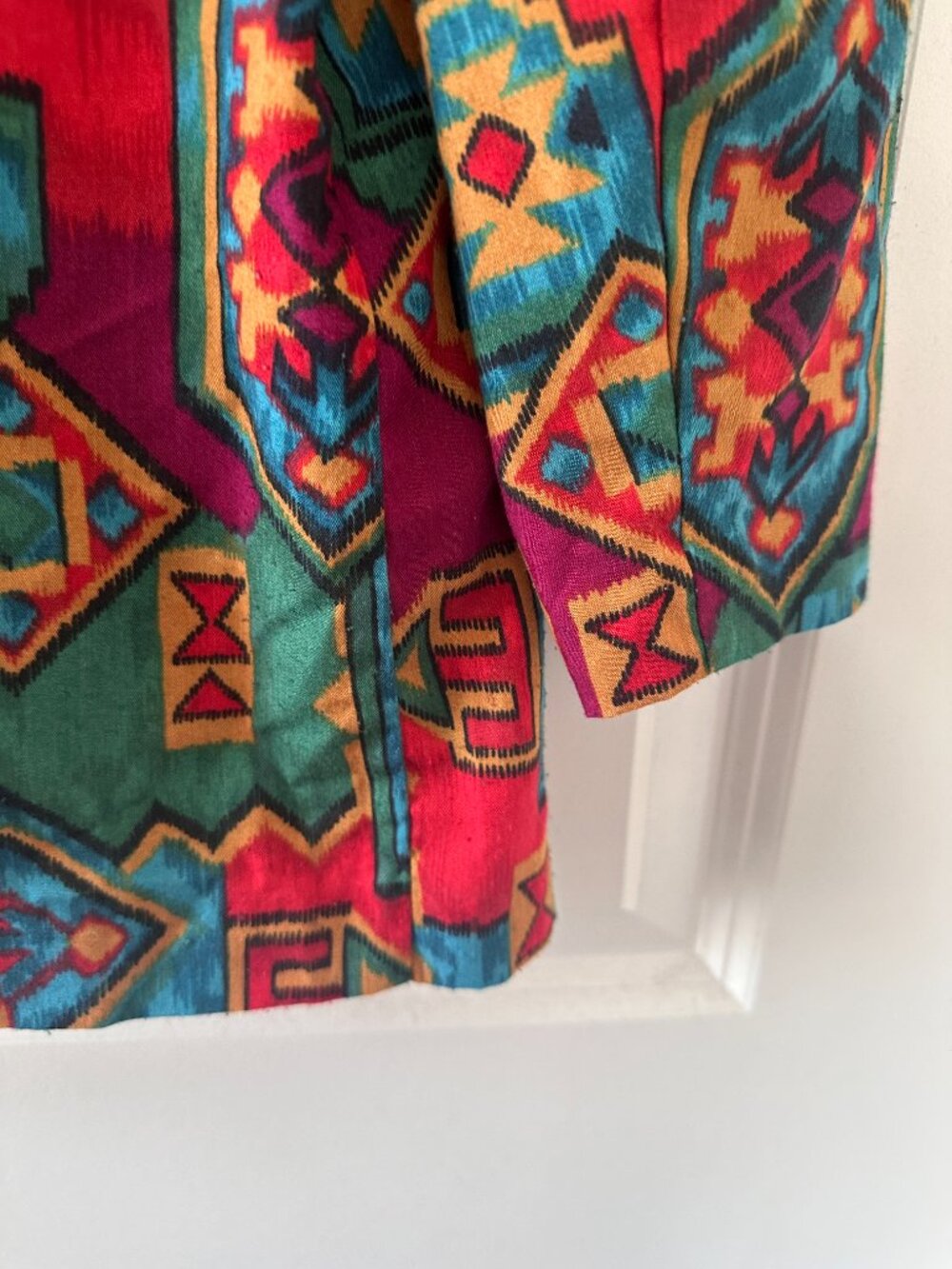 Vintage 80s Katie Brooke Colorful Soutwestern Geometric Blazer Women's Sz Large - Picture 10 of 12